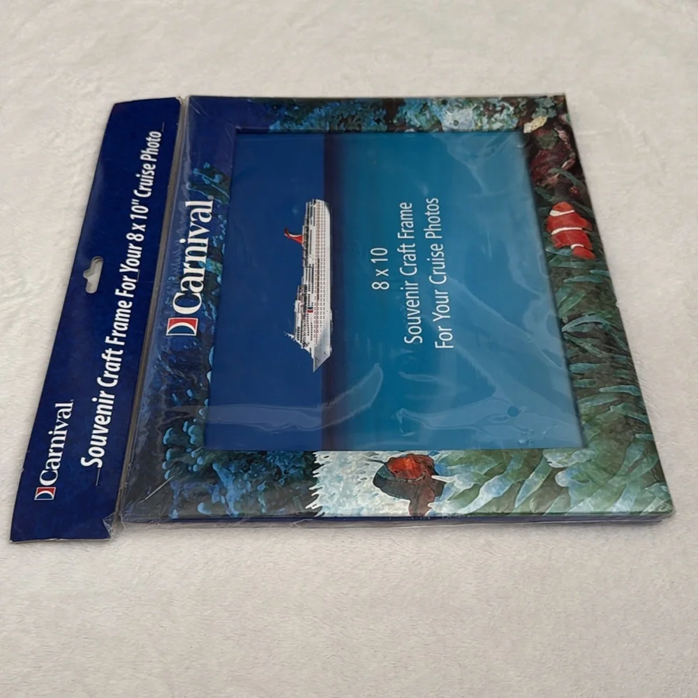 {VTG} Carnival | 2004 Cruise Line Ship Y2K Souvenir Craft Photo Frame 209-81CRH